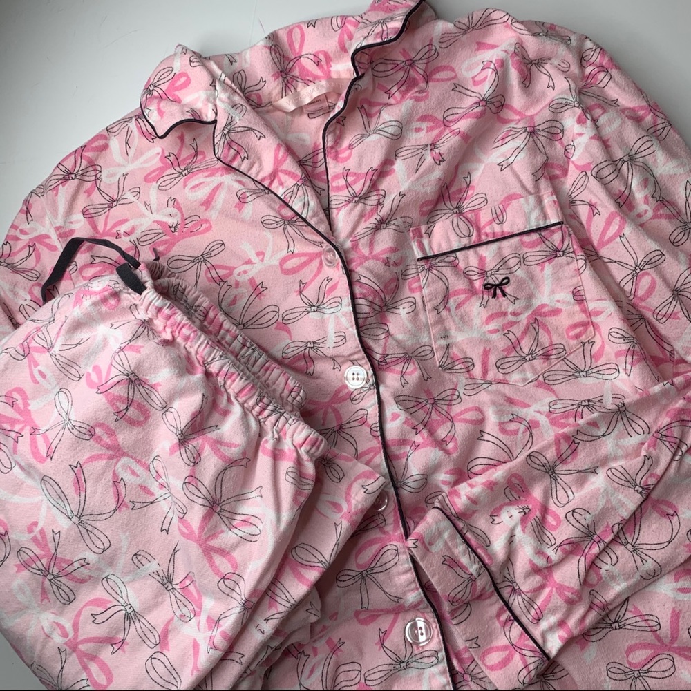 Victoria's Secret flannel pajama set top pants M